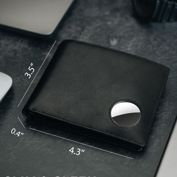 Wallet for‎ Men Genuine Leather Bifold Wallet with AirTag Holder RFID Blocking - Picture 3 of 7